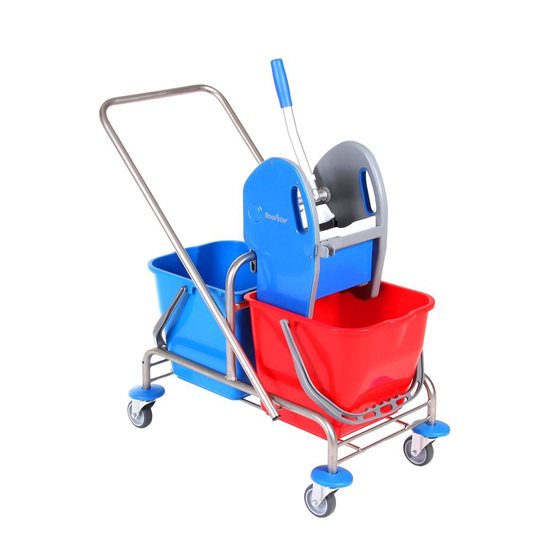 DOFA 25 D ES Doppelfahrwagen 2 x 25 l - Edelstahl I Floorstar