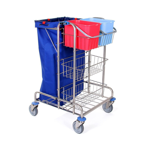 PW 1 2-120 ES I Putzwagen 1 - Edelstahl (ohne Sack) ESTAWA I Floorstar