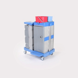 Putzwagen 2 Tresor - Kunststoff mit Halterahmen 2x 70 L...