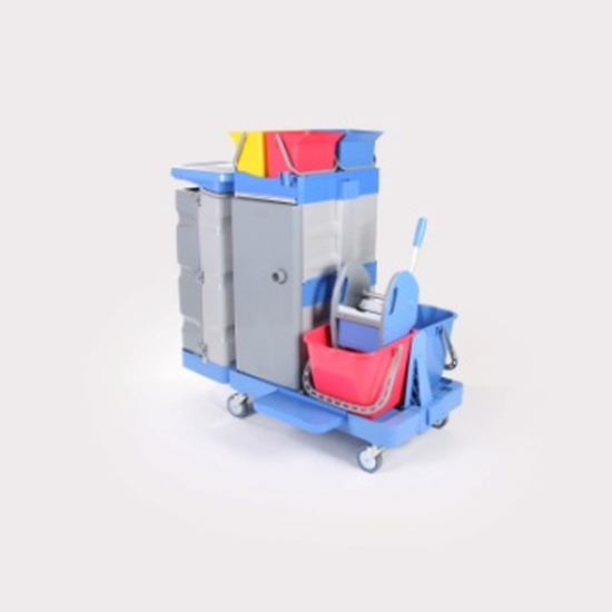 Reinigungswagen 1 Tresor - Kunststoff Floorstar