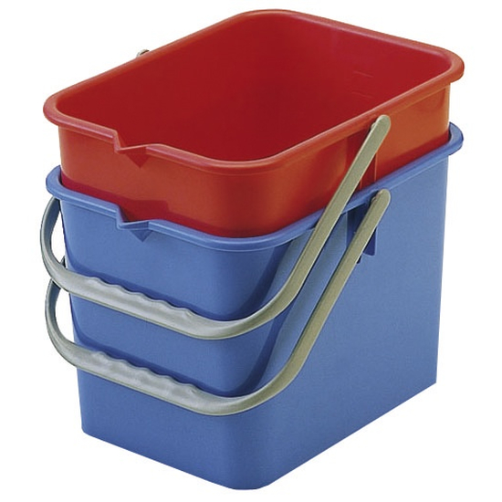 Kunststoffeimer 9 l fr Kunststoffwagen, blau Floorstar