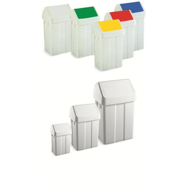 Floormagic Schwingdeckeleimer 12l mit Deckel gelb