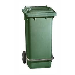 Floormagic Mlltonne 120l grn mit Pedalzum ffnen des...