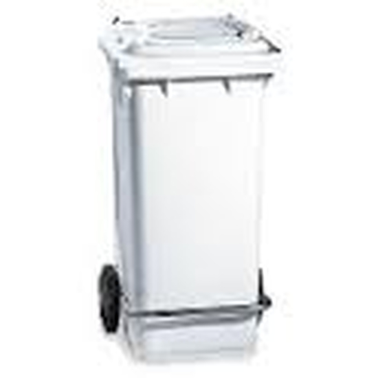 Floormagic Mllbehlter 24OL mit Rder weiss mit Pedal