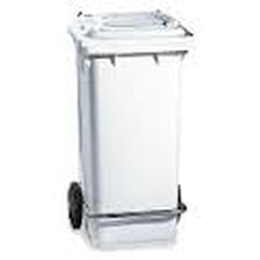 Floormagic Mllbehlter 24OL mit Rder weiss mit Pedal