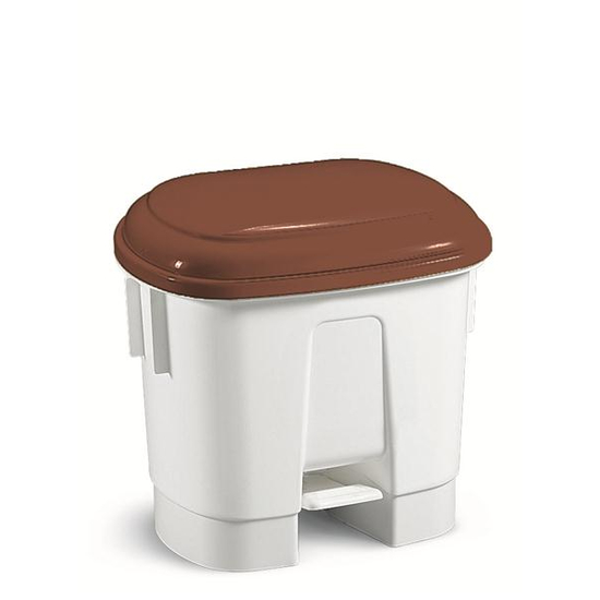 Floormagic HACCP Mlleimer mit Deckel in braun 30l