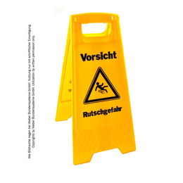 Warnschild mit Vorsicht Rutschgefahr von Floormagic