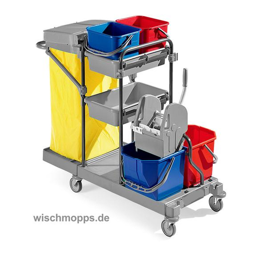 Reinigungs-Wagen Premium Spani 3020 aus hochwertigen Kunststoff von trolley-system.com