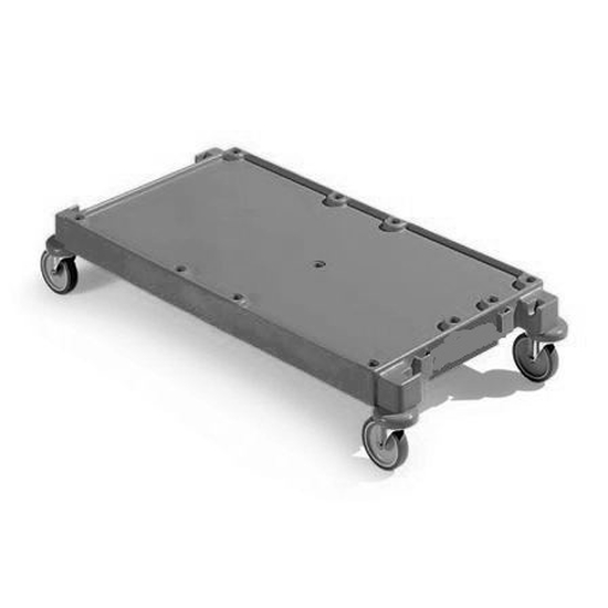 Premium Grundgestell 53x95cm grau mit kleine R�der von trolley-system.com