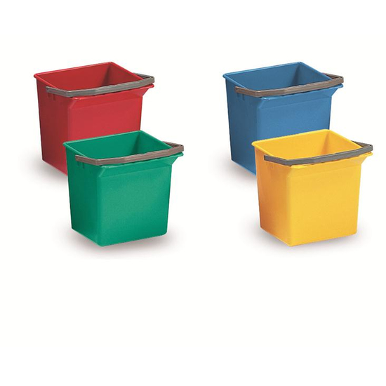 Premium Kunststoffeimer Spani 6l in rot von trolley-system.com