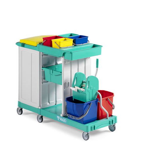 Reinigungswagen Kulta 360 Pro aus hochwertigen Kunststoff von trolley-system.com