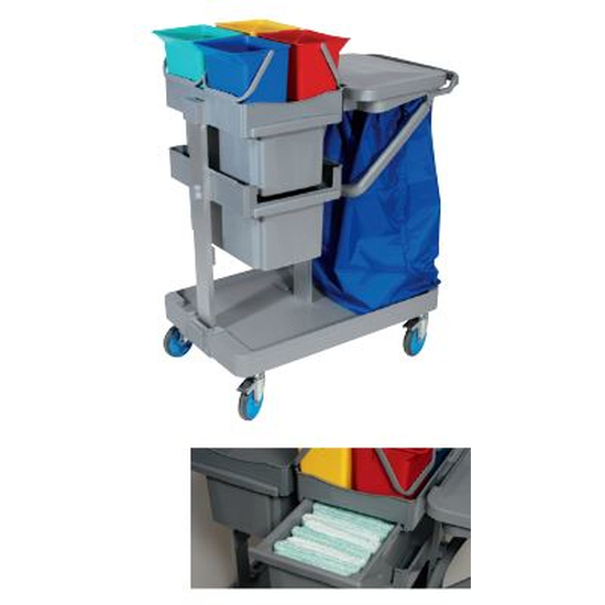 Meiko Kunststoff-Fahrwagen CARE Car Med2