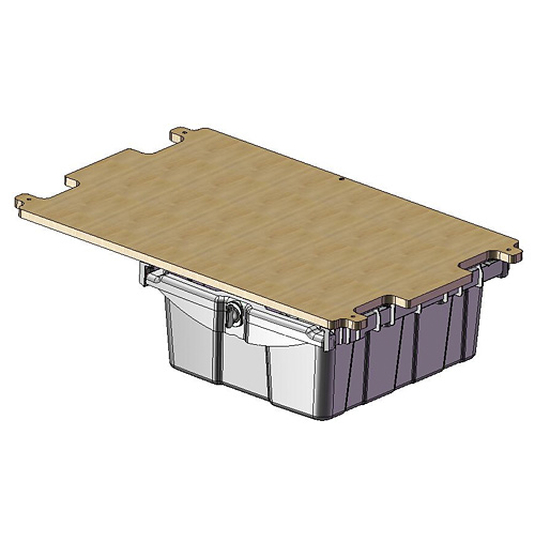 Premium Schublade 10l mit Schl�ssel inklusive Schienen und Schrauben-Set von trolley-system.com