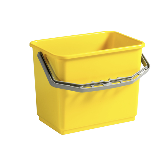Kunststoffeimer 4l klein fr Reinigungswagen in gelb von trolley-system.com